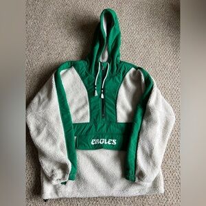 Official NFL Eagles Green and Oatmeal Jacket
